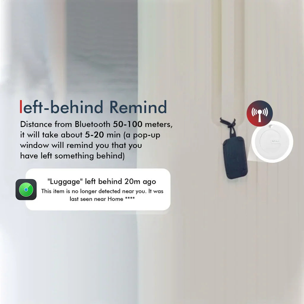Mili MiTag Plus Item Finder With Luggage Tag - Black - Tashqila Mili MiTag Plus Item Finder With Luggage Tag - Black - Tashqila